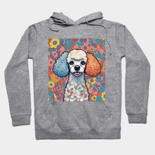 Pooling Poodle, colorful dots Hoodie